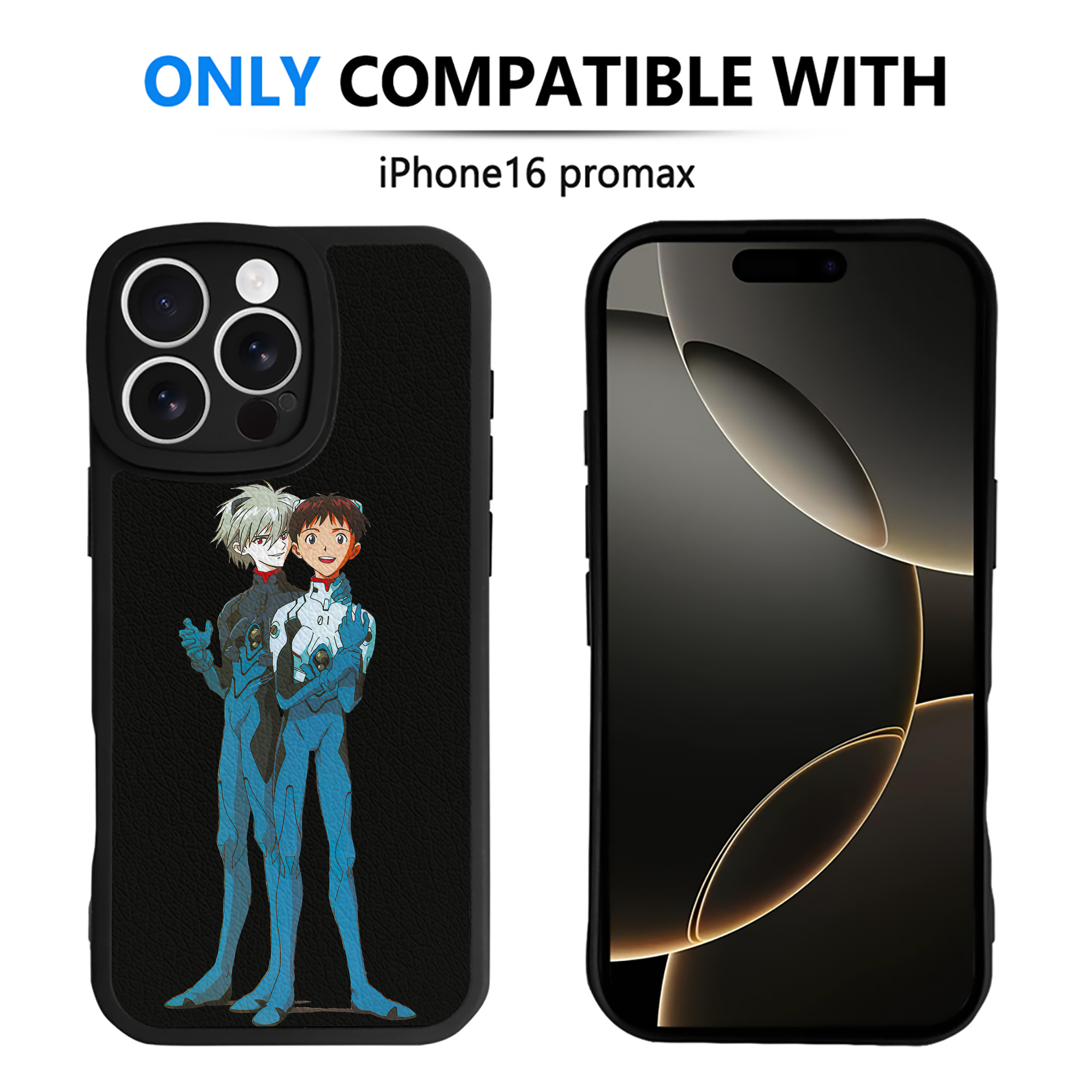 （画像用） EVA 新世紀エヴァンゲリオン 【iPhone 16シリーズ対応】シリコンスマホケース（レザー調） 材質：シリコン